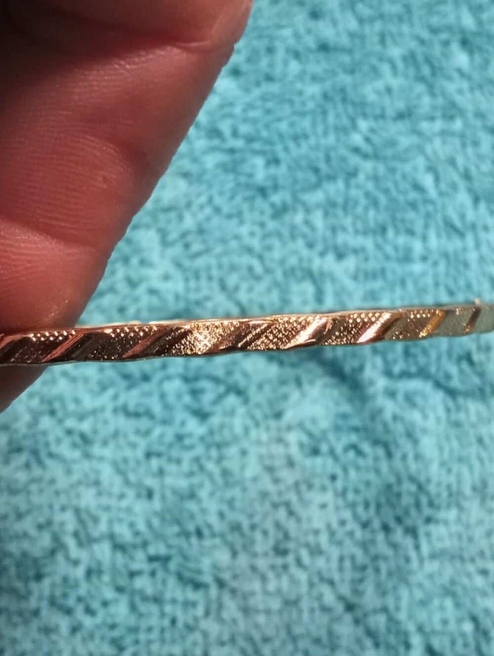 Gold-Tone Textured Bangle Bracelet - Women Accessories
